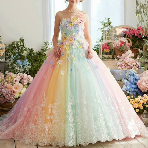 Pastel Wedding Dresses, Rainbow Wedding Dress, Wedding Dresses Uk, Rainbow Tutu, Plum Dress, 파티 드레스, Rainbow Wedding, Rainbow Dress, فستان سهرة