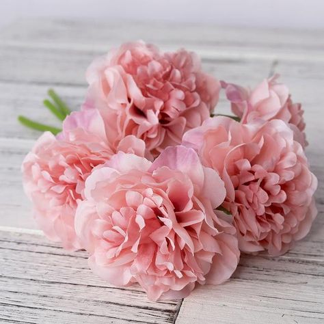 Bouquet Home Decor, Silk Flower Bouquets, Silk Peonies, Artificial Peonies, Artificial Flower Bouquet, Home Wedding Decorations, Fake Flower, Artificial Silk Flowers, Peonies Bouquet