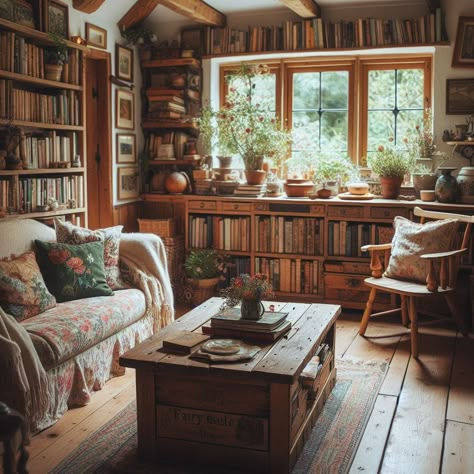 Cottagecore Aesthetic Living Room Vintage, Cottagecore Small House, 90s Home Aesthetic, Cottage Core Living Room Ideas, Cottagecore Aesthetic Interior, Cottagecore Living Rooms, Cottagecore House Aesthetic, Cottagecore House Decor, Cottagecore House Interior