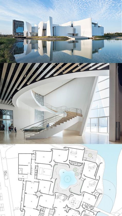 Museum Design Concept Ideas, Museum Design Interior, Museum Plan Architecture Projects, Museum Design Architecture, Museum Architecture Design, Museum Stairs, Museum Flooring, Public Library Design, Stair Design Architecture