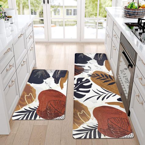 PRICES MAY VARY. 【SUITABLE NORMAL SIZE】：This kitchen rugs measure 17.3"×28" and 17.3"×59"(44x70+44x150cm); Package include: Set of 2 kitchen rugs. The thickness of kitchen rugs is 0.47inch (12mm); Please pay attention to the thickness before ordering.The product color name is roughly defined according to the actual product,please check the picture on left before placing an order! 【DURABLE AND ECO-FRIENDLY】:This anti fatigue kitchen rug is made of high density PVC material, safe and durable. Perf Standing Sink, Kitchen Floor Mats, Kitchen Rugs And Mats, Anti Fatigue Mat, Bedroom Wall Colors, Rugs And Mats, Kitchen Mats, Kitchen Mats Floor, Kitchen Rugs