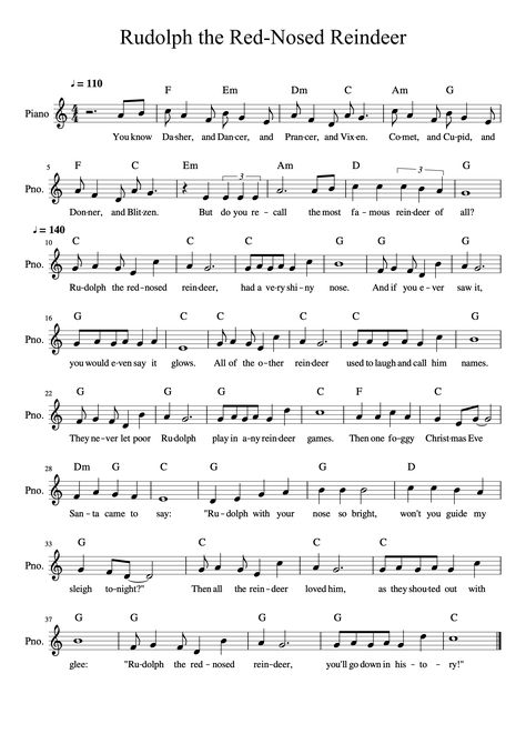 Rudolph the Red Nosed Reindeer walking bassline with chords score Songs On The Piano, Keyboard Noten, Christmas Piano Sheet Music, Recorder Sheet Music, Piano Sheet Music Letters, Beginner Piano Music, Piano Music Easy, Piano Notes Songs, Hymn Sheet Music