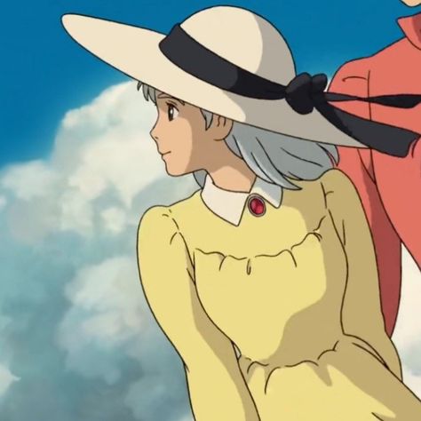 Sophie Yellow Dress Howl, Sophie Hatter Pfp, Sophie Hatter Icon, Sophie Howls Moving Castle Icon, Sophie Hatter Aesthetic, Sophie Hatter Fanart, Lettie Hatter, Sofie Howls Moving Castle, Howls Moving Castle Sophie