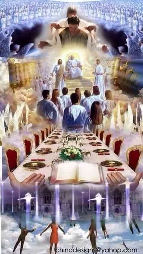 Marriage Supper Of The Lamb, Heaven Pictures, Jesus Our Savior, Heaven Art, Bible Images, Jesus Photo, Bible Pictures, Prophetic Art, Pictures Of Jesus Christ