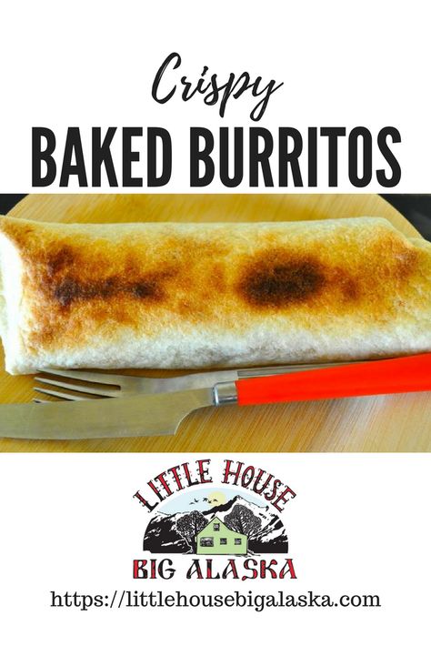 I love a good crispy fried burrito or is that a chimichanga? I don't know but I love them, that crispy flaky flour shell gets me every time. Except where can you buy them anymore? Doesn't matter now that I can make these Crispy Baked Burritos at home. via @LttlHouseBigAK Baked Burritos, Alaskan Food, Dinner Date Recipes, Crispy Beef, Authentic Mexican Recipes, Mexican Meals, Best Mexican Recipes, House Big, Cuban Recipes