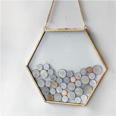 Amazon.com: Ebrima Gold Glass Frame for Coin Display, Wall Hanging Coin Collecting Holders, Currency Dollar Bill Collection Supplies Holders for Collectors, Glass Piggy Bank (Medium) : Office Products Hanging Glass Frames, Souvenir Display, Coin Display Case, Coin Frame, Coin Crafts, Challenge Coin Display, Foreign Coins, Diy Display, Coin Display