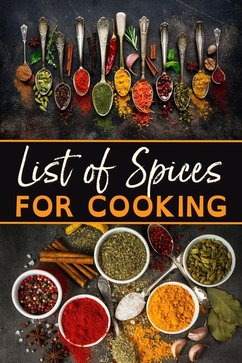 Spices List For Kitchen, Indian Spices List, List Of Spices, African Spices, Simple Health, Man Food, Spices And Herbs, Reduce Food Waste, Russian Recipes