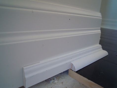 stacked trim baseboard Baseboard Styles, Marble Tub, Baseboard Trim, Baseboard Molding, Moulding Profiles, Cat Condo, Wood Trim, Baseboards, I Try