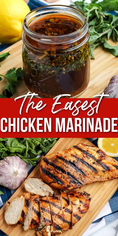 Quick Chicken Marinade, Grilled Chicken Marinade Recipes, Chicken Breast Marinade Recipes, Bbq Chicken Marinade, Chicken Breast Marinade, Quick Easy Chicken, Grilled Chicken Breast Recipes, Easy Chicken Marinade, Grilled Chicken Marinade