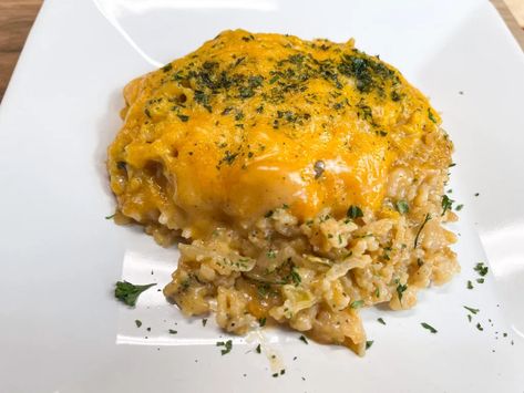 Don’t Peek Chicken & Rice Casserole – Catherine's Plates No Peek Chicken And Rice, Minute Rice Recipes, No Peek Chicken, No Peek, Chicken And Rice Recipe, Seven Layer Salad, Chicken And Rice Dishes, Creamy Chicken And Rice, Chicken And Rice Casserole