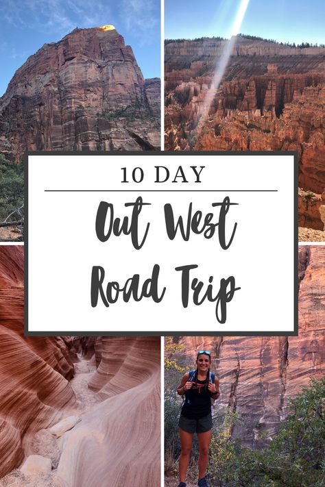 Looking for an ultimate 10 day road trip to see some of the most popular canyons out West in the USA? Look no further! Enjoy our road trip experience and experience it for yourself! How To Plan A Road Trip Out West, Traveling Out West Road Trips, 30 Day Road Trip Usa, West Road Trip Itinerary, Out West Road Trip National Parks, Road Trips Out West, East To West Road Trip Usa, Out West Vacation Ideas, Best Out West Road Trip