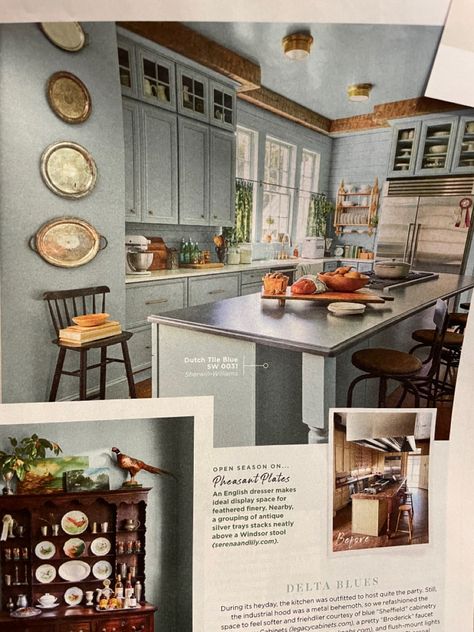 Dutch Tile Blue Sherwin Williams, Sherwin Williams Dutch Tile Blue, Dutch Tile Blue, Blue Sherwin Williams, Kitchen Country, Dutch Tiles, Minimal House, Delta Blues, Kitchen White