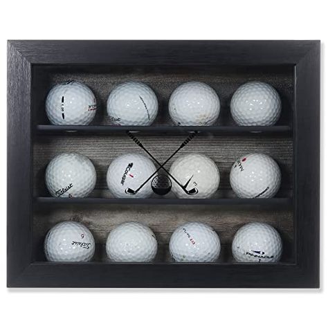 Golf Ball Display Case, Golf Ball Displays, Class Art Projects, Shadow Box Display Case, Golf Gifts For Men, Classic Golf, Box Display, Glass Front Door, Hole In One