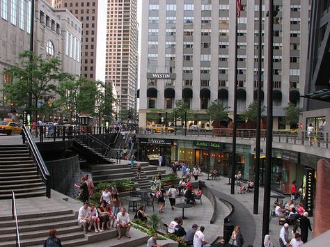 john hancock plaza | Recent Photos The Commons 20under20 Galleries World Map App Garden ... John Hancock Center, Atrium Design, Plaza Design, Gate City, Modern Courtyard, Retail Facade, John Hancock, Sunken Garden, Commercial Street