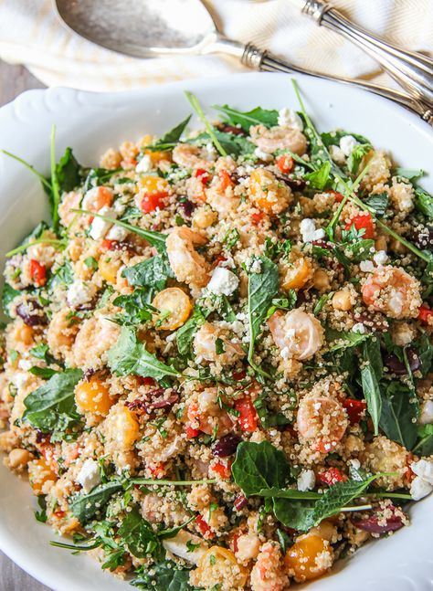 Prawn Quinoa Salad, Quinoa Salad With Shrimp, Kale Shrimp Salad, Shrimp Quinoa Salad, Shrimp Quinoa Recipes, Quinoa Shrimp, Mango Quinoa Salad, Quinoa Avocado Salad, Shrimp Quinoa