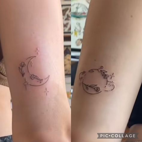 Delusional Besties, Taylor Swift Best Friend Tattoo, Love You To The Moon And To Saturn Tattoo, Moon And Saturn Tattoo Taylor Swift, Saturn Sketch, Moon And To Saturn Tattoo, Moon And Saturn Tattoo, Birthday Tattoos, Moon And Saturn