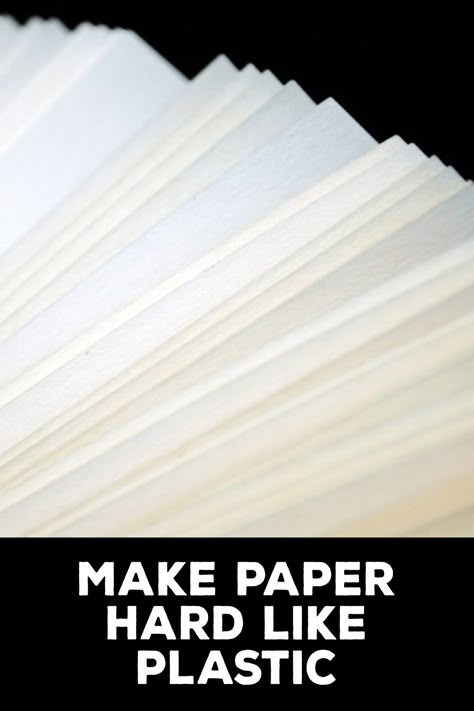 How to Make Paper Hard Like Plastic Paper Stiffener How To Make, How To Harden Paper, How To Make Paper Waterproof, How To Stiffen Paper, Paper Airplanes Instructions, Vintage Paper Crafts, Paper Bag Crafts, Craft Recipes, Paper Bag Puppets