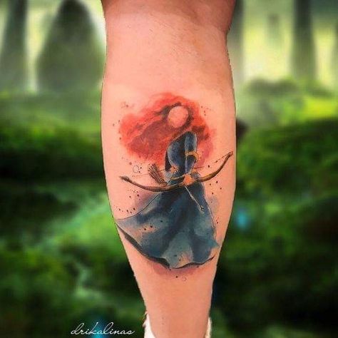 Be Brave Tattoo, Tattoo Disney, Disney Sleeve, Cartoon Tattoo, Disney Princess Tattoo, Princess Tattoo, Manga Tattoo, Disney Tattoo, Just Ink