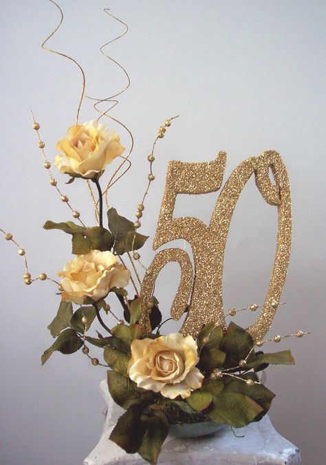 50th Anniversary Table Decorations | 50th centerpieces with pictures, roses and cutouts | www ... 50 Wedding Anniversary Centerpieces, 50th Anniversary Table Decorations, 50th Anniversary Table, Wedding Anniversary Centerpieces, 50th Anniversary Centerpieces, Anniversary Centerpieces, 50th Year Wedding Anniversary, 50th Wedding Anniversary Decorations, 50th Anniversary Decorations