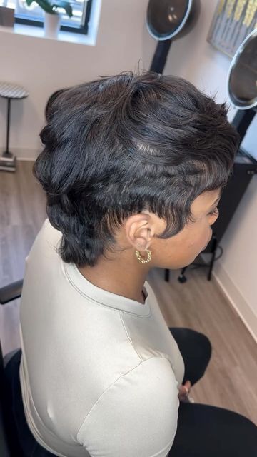 The Cut Life on Instagram: "love this whimsical mohawk vibe by @sindicamonique ✂️💕

#thecutlife #shorthair #atlhair #atlantahairstylist #shorthaircut #mohawk" Mowhak Hairstyle Female, Pixie Mohawk Black Women, Mowhak Hairstyle, Mohawk Hairstyles For Black Women, Hairstyle Female, Mushroom Cut, Short Hair Mohawk, Relaxed Hairstyles, Super Short Pixie