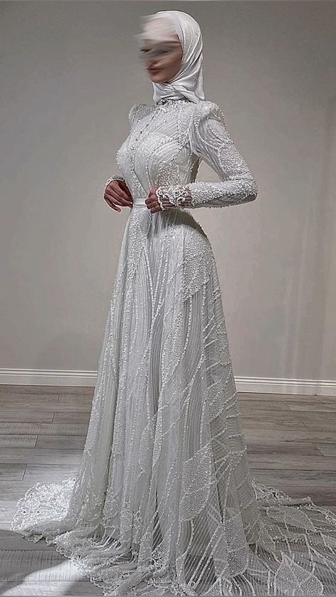 Engagement Modest Dress, White Modest Wedding Dresses, Nikkah Dress Hijab, Islamic Nikkah Outfit, Simple Nikah Dress, Muslim Wedding Dress Hijab Bride Simple, Nikkah White Dress, Muslim Nikkah Dresses, Nikah Dress Ideas