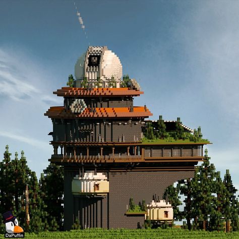 The first observatory for my solar punk world! The his is based on the W.M. Keck observatory which uses multiple telescopes to create better images. Using this idea I will place a few observatory buildings across the map. My build downloads are on Patreon if you’re interested. Link in bio! #minecrafters #minecrafter #minecraftjava #minecraftcreations #minecraftonly #minecraftinspiration #minecraftideas #minecrafthouses #minecrafthouse #minecraftdesigns #minecraftdesign #minecraftbuilds #mi... Solar Punk Minecraft, Minecraft Space Station, Minecraft Moodboard, Minecraft Sci Fi Builds, Minecraft Observatory, Minecraft Space, Solar Punk, Fairy Village, Minecraft Server