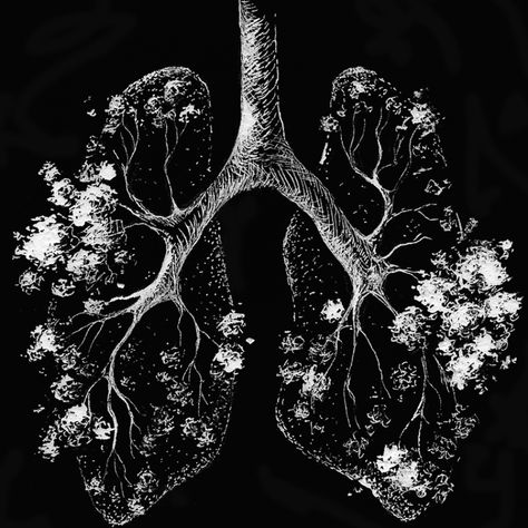 Peace of Breath - Anatomical Lungs Illustration Sticker by Smurfee - White Background - 3"x3" #smalltattoo #tattooideas Lung Aesthetic, Lungs Aesthetic, Breathe Aesthetic, Lung Art, Lungs Illustration, Lungs Drawing, Anatomical Lungs, Lungs Art, Wallpaper Seni