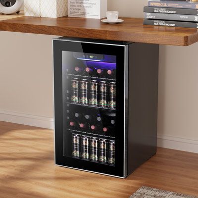 Drink Refrigerator, Refrigerator Ideas, Roll Out Shelves, Drink Fridge, Beverage Coolers, Refrigerator Cooler, Beverage Fridge, Beer Fridge, Soda Drink