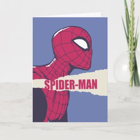 Spider Man Side Profile, Spiderman Side Profile, Man Side Profile, Marvel Tumblr, Marvel Cards, Retro Comic, Side Profile, Custom Greeting Cards, Spider Verse