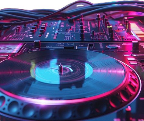 Neon DJ Vibes: A DJ turntable setup basks in the neon glow of a bustling city street at night. #neon #music #nightlife #dj #turntable #aiart #aiphoto #stockcake ⬇️ Download and 📝 Prompt 👉 https://ayr.app/l/FBPy City Street At Night, Turntable Setup, Neon Music, Broken Pencil, Dj Turntable, Street At Night, Bustling City, Music For You, Neon Glow