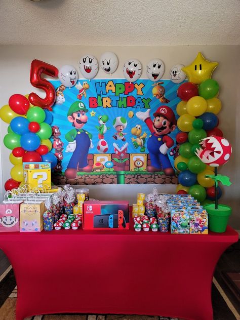 Michael Birthday Mario Happy Birthday, Mario Crafts, Super Mario Bros Birthday Party, Super Mario Cake, Happy Birthday Theme, Mario Cake, Mario Bros Birthday, Mario Bros Party, Super Mario Birthday Party