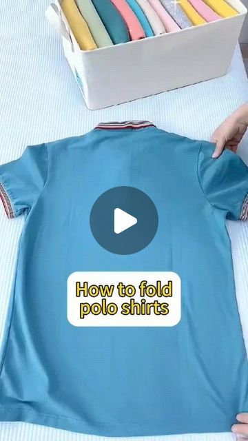 How To Folding on Instagram: "Help your husband folding shirts!🫢#foldingclothes #storagehacks #housewife #foryou #shirt" Folding Polo Shirts For Travel, Folding Short Sleeve Shirts, Fold Collared Shirts, How To Fold Button Up Shirts, Folding Polo Shirts, How To Fold Polo Shirts, How To Fold T Shirts, Pliage Tee Shirt, T Shirt Organization