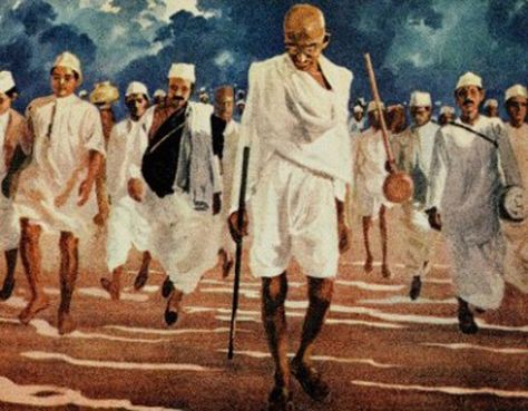 1930 - Salt March Dandi March, Gandhi Photos, History Of Kashmir, Mahatma Gandhi Photos, Mahatma Gandhi Jayanti, Gandhi Ji, Independence Day Drawing, I Pledge Allegiance, Gandhi Quotes