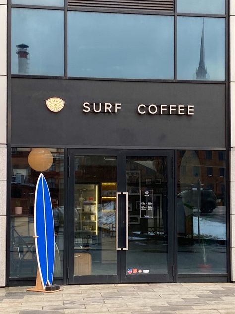 Viet Coffee, Coastal Cafe, Cafe Floor Plan, Surf Cafe, Trash Chute, Surf Coffee, College Walls, Surf Aesthetic, Surf Vibes