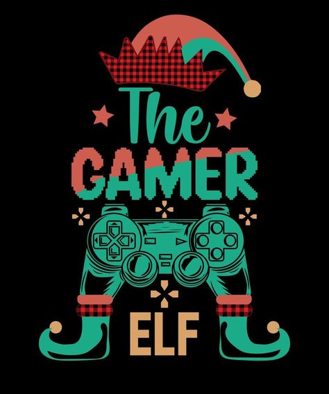 The Gamer Elf Funny Retro Christmas ELF Lover Gamer T Shirt Design Elf Funny, Gamer T Shirt, Game Lovers, Retro Christmas, Christmas Prints, Christmas Elf, Design Design, Aesthetic Backgrounds, Shirt Ideas