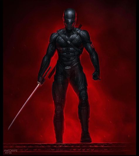 ComicBook.com on Instagram: “What did you think of the new #SnakeEyes trailer?⁠ ⁠ (via @awedope.arts) ⁠” Snake Eyes Movie, Snake Eyes Gi Joe, Eye Movie, Ninja Suit, Gi Joe Characters, Futuristic Armour, Ninja Art, Starship Design, Black Cartoon Characters