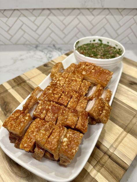 Crispy Pork Belly Pork Belly Recipes Crispy, Toasted Rice, Fried Pork Belly, Sushi Bake, Pork Belly Recipes, Crispy Pork Belly, Rice Powder, Baked Rolls, Instant Pot Pork