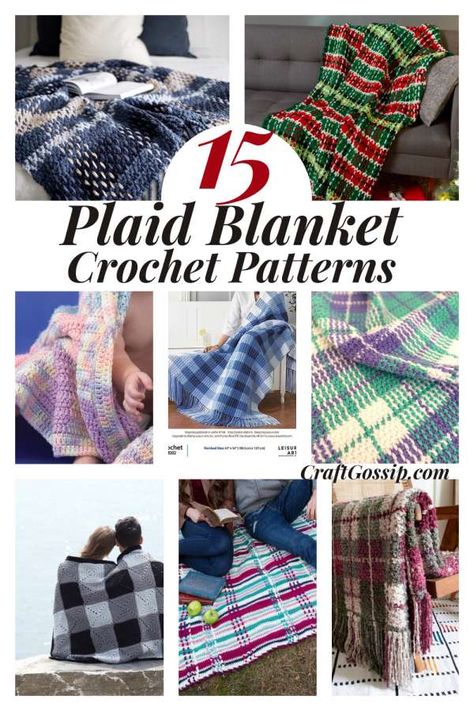 Scottish Crochet, Plaid Crochet Blanket, Crochet Blanket Patterns Free, Thread Crafts, Plaid Crochet, Plaid Blankets, Crochet For Beginners Blanket, Tartan Blanket, Crochet Blanket Designs