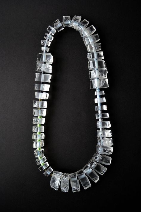 Large neckpiece Perspex Silicone, 1972. Weird Jewelry, Bold Jewelry, Plastic Jewelry, Resin Necklace, Contemporary Jewellery, Contemporary Jewelry, Artistic Jewelry, Jewelry Projects, Modern Jewelry