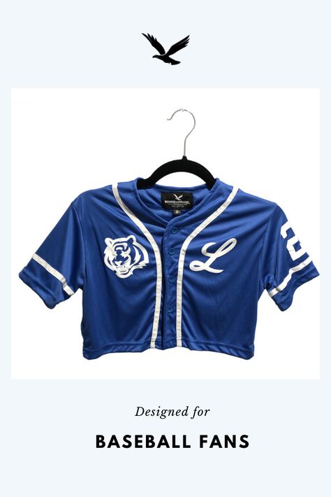 Licey Crop top Baseball Jersey Designed for Baseball Fans Female Base, Balls Shirt, Baseball Jersey Shirt, Baseball Outfit, Baseball Shirt, Baseball Fan, Jacket Pattern, Jersey Design, Baseball Shirts