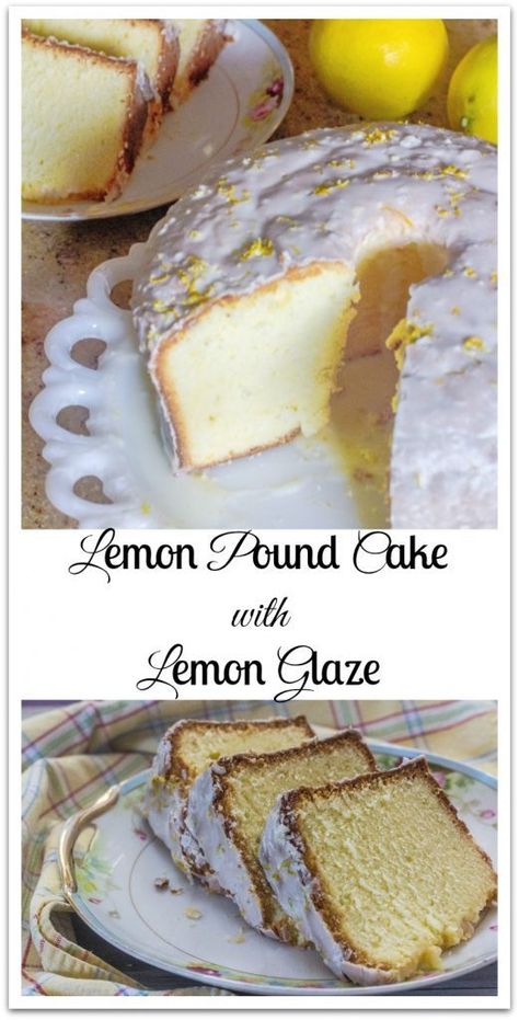 Pound Cake With Glaze, Crumb Cakes, Decorated Cupcakes, Grandma's Recipes, Lemon Glaze, Pound Cakes, Lemon Flavor, Lemon Pound Cake, Southern Food