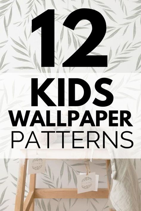 When it comes to decorating a nursery or kids’ room, always think of your design as temporary. Your child’s needs continue to evolve and their interest will change. And, when they do, one of the… More Kids Wallpaper Pattern, Wallpaper Childrens Room, Modern Kids Room Design, Childrens Bedroom Wallpaper, Kids Bedroom Wallpaper, Farmhouse Wallpaper, Children's Bedroom Ideas, Diy Nursery Decor, Modern Kids Room