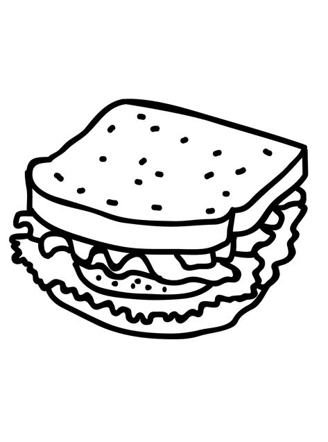 Sandwich - Lol Coloring Pages Sandwich Image, Sandwich Drawing, Lol Coloring Pages, Lol Coloring, First Day Of School Activities, Church Activities, Cute Doodle Art, Journal Doodles, Cute Doodles