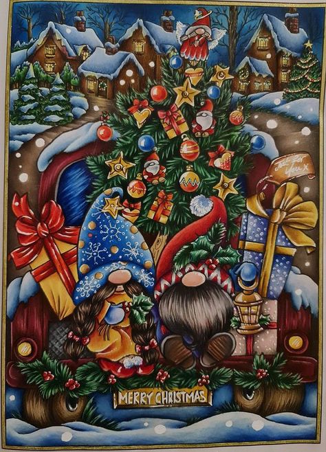 Teresa Goodridge Gnome Sweet Gnome, Teresa Goodridge Coloring Pages, Teresa Goodridge, Gnome Sweet Gnome, Joanna Basford Coloring, Joanna Basford, Coloring Books For Adults, Books For Adults, Coloring Inspiration