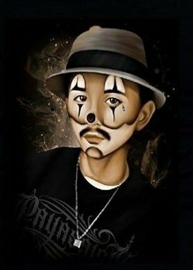 Laugh Now Cry Later Makeup, Cholo Clown Makeup Men, Chicano Clown Makeup Men, Gangster Clown Costume, Clown Makeup For Boys, Smile Now Cry Later Makeup, Clown Makeup Chicano, Mexican Clown Makeup, Cholo Makeup