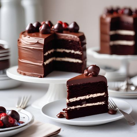 Killer Cake, Fluffy Chocolate Cake, Slow Cooker Lamb, Chocolate Fan, Man Cooking, Bread Appetizers, Yummy Dessert, Cocktail Desserts, Chocolate Icing