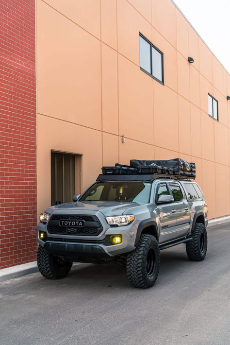 Overland Tacoma Build, Tacoma Build Out, Toyota Tacoma Wrapped, Toyota 4runner Overland, Tacoma Overland Build, Lunar Rock Tacoma, Toyota Tacoma Camper Shell, Toyota Tacoma Overland, Custom Toyota Tacoma