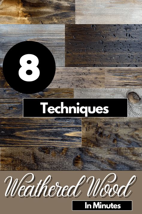 How to Make New Wood Look Old and Weathered in Minutes / 8 Ways Weathered Wood Diy, Weather Wood Diy, Make New Wood Look Old, Stain Techniques, Gnome House, Aging Wood, Gnomes Crafts, Trash To Treasure, Holiday Crafts Christmas