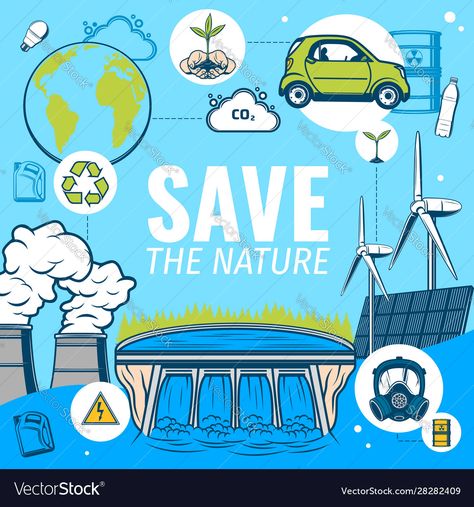 Nature Poster Design, Save Planet, Save Planet Earth, Planet Poster, Earth Poster, World Earth Day, Nature Poster, Green Environmental Protection, Save Nature