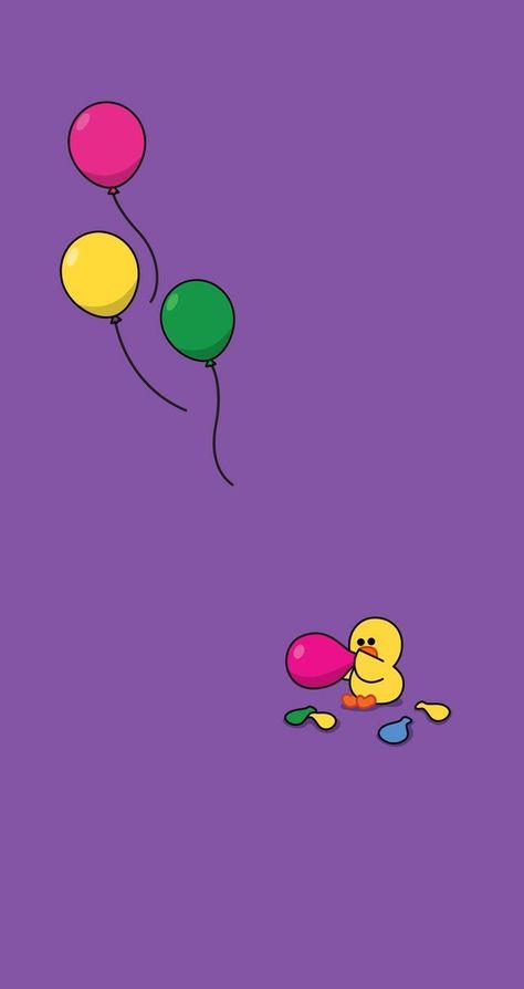 Chick Wallpaper Download Birthday Wallpaper Iphone, Wallpaper Iphone Quotes Backgrounds, Happy Birthday Illustration, Wallpaper Iphone Lucu, Balloon Illustration, Happy Birthday Art, Birthday Illustration, Birthday Wallpaper, Wallpaper Doodle